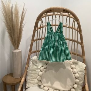 Zara Green Plaid Top